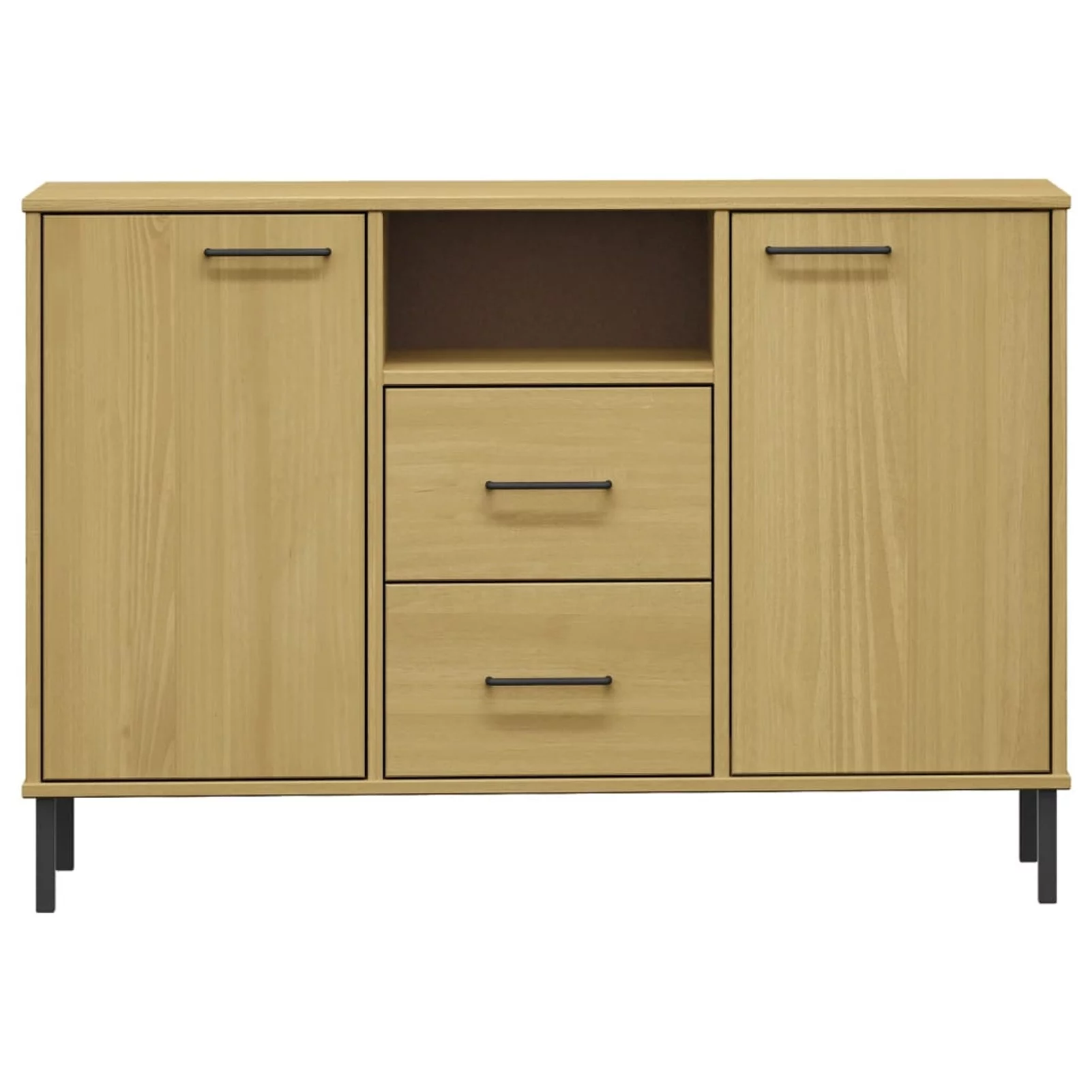 Andoer Sideboard with Metal Legs Brown 44.5