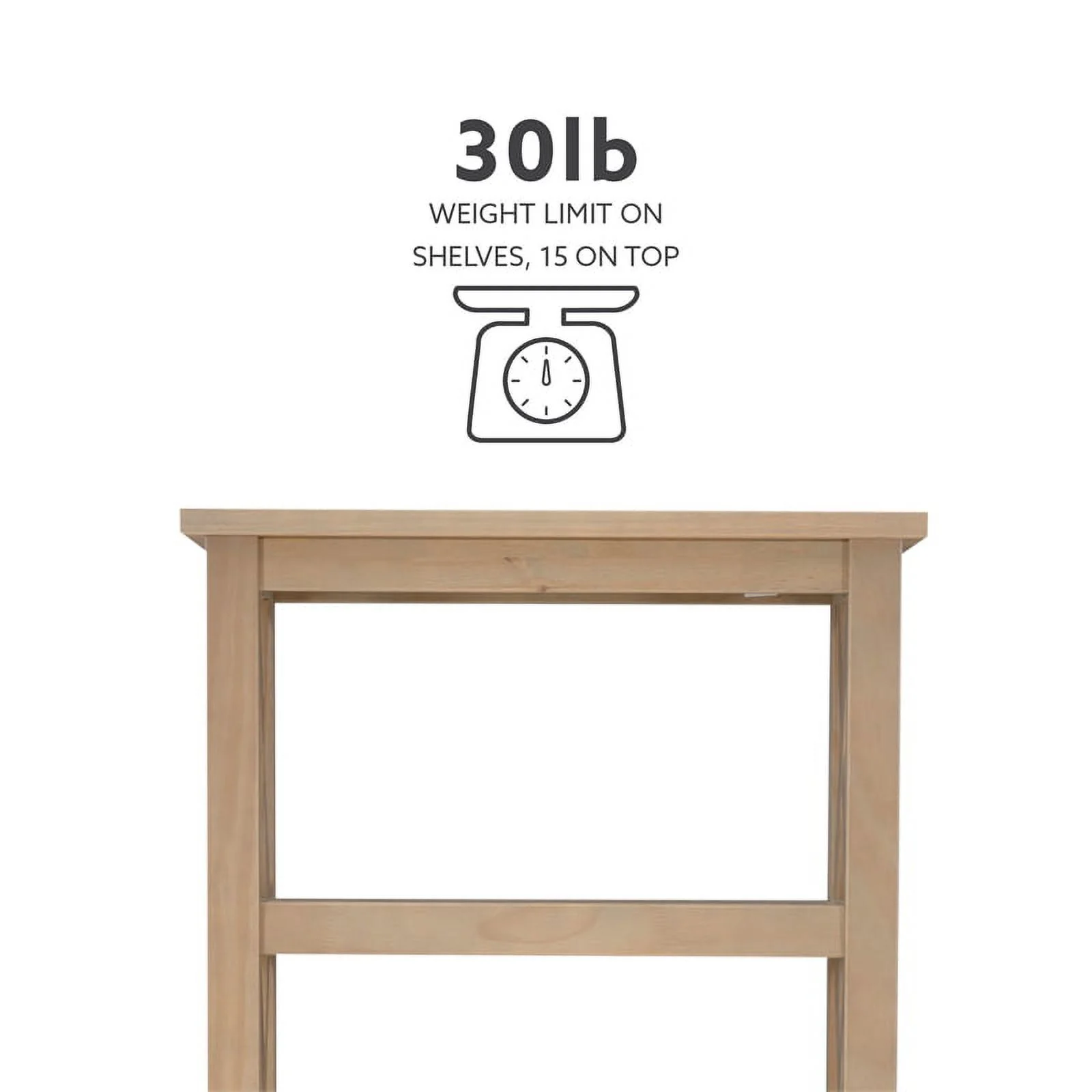 Linon Dalton Pine Wood Bookcase in Driftwood Brown