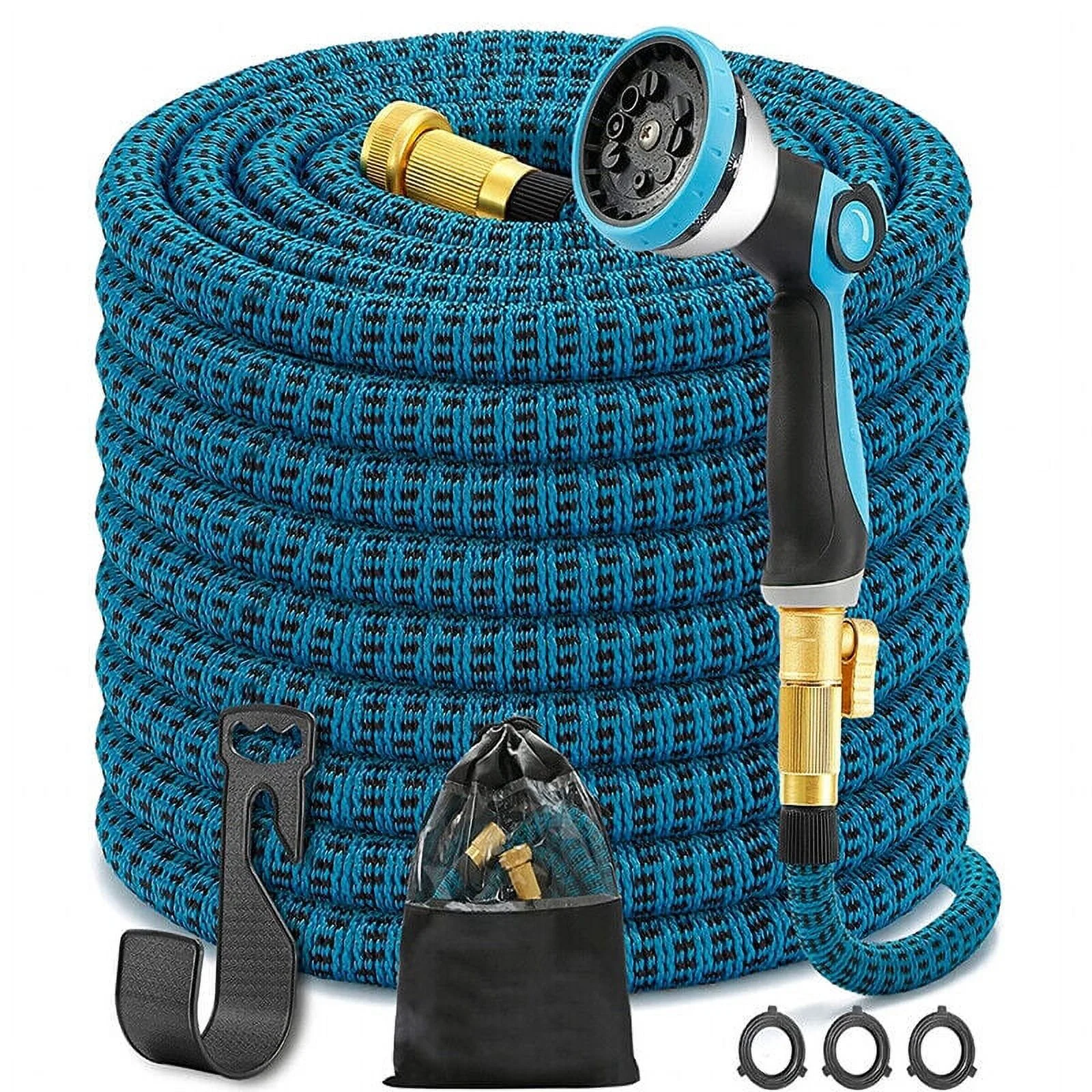 blue Garden water pipe 75 ft flexible 4X stronger luxury expandable heavy-duty hose
