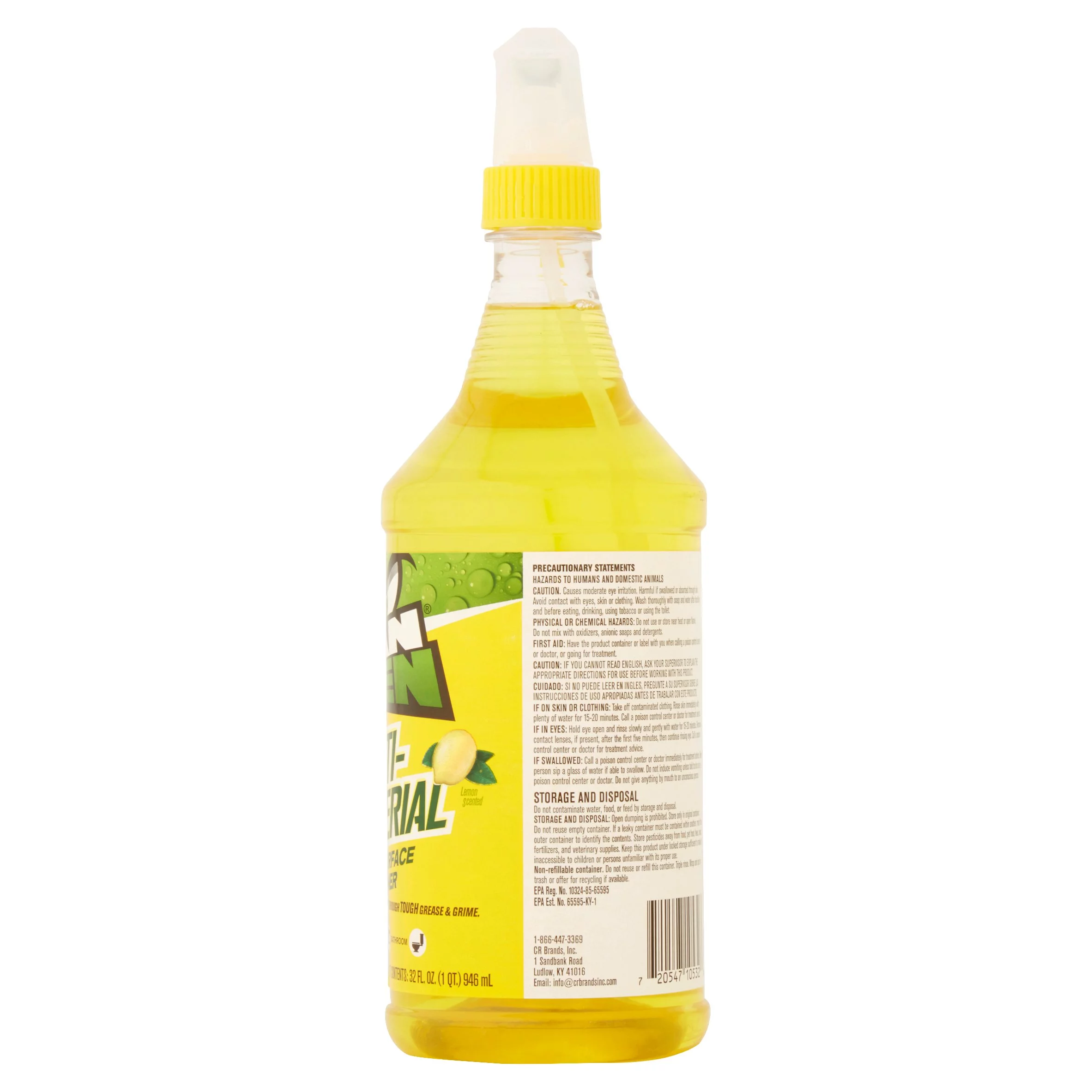 2 Pack Mean Green MG10532 Lemon Scent Antibacterial Cleaner, 32 Oz