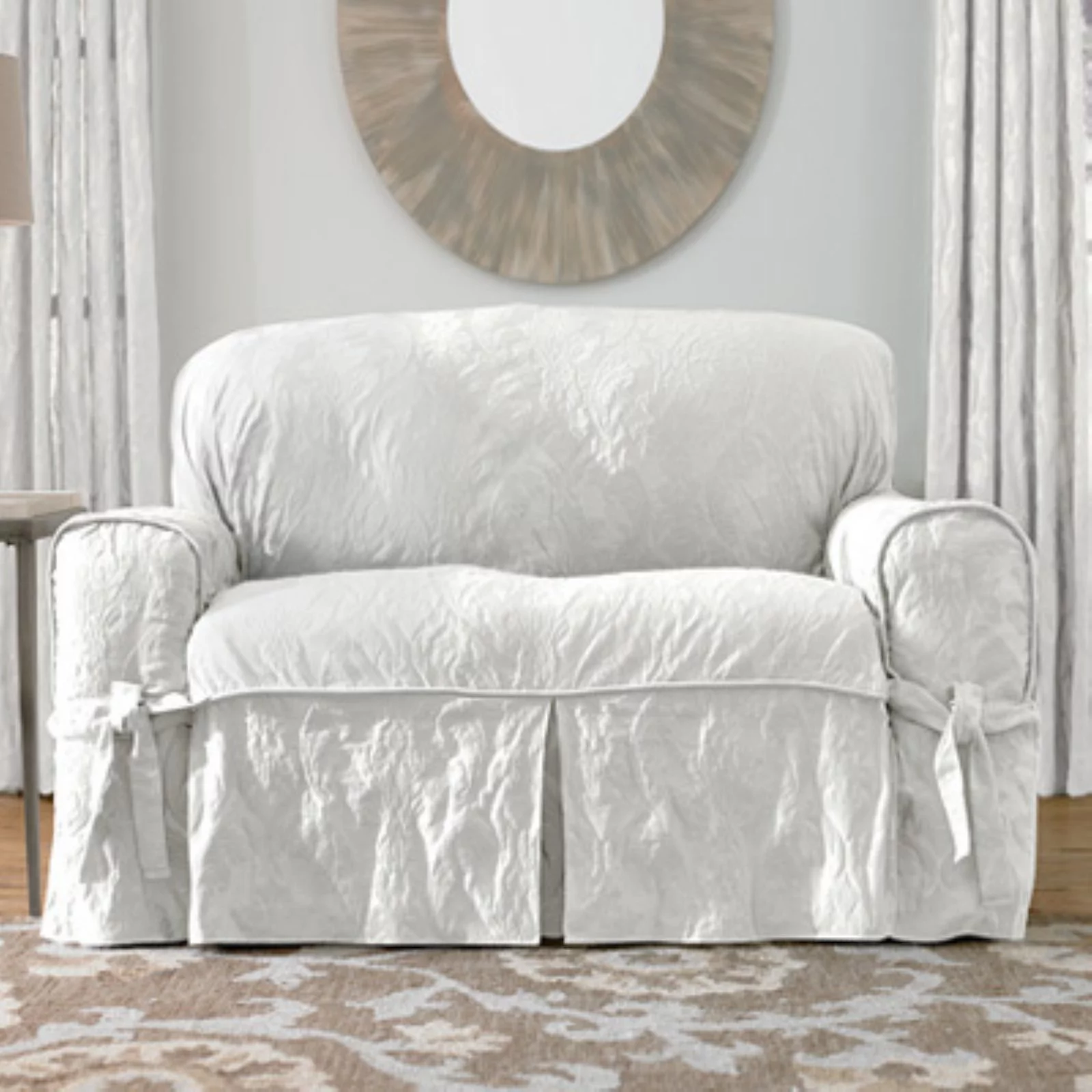 Sure Fit Matelasse Damask Sofa Slipcover
