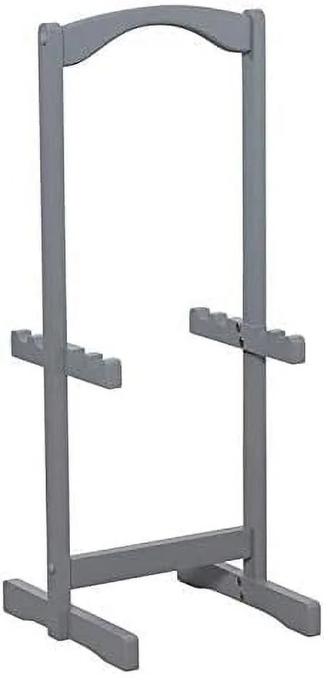 CHGTYS 5 Piece Set Compass Print Wood Folding TV Tray Table Stand in Gray  4 Tray Tables & 1 Stand