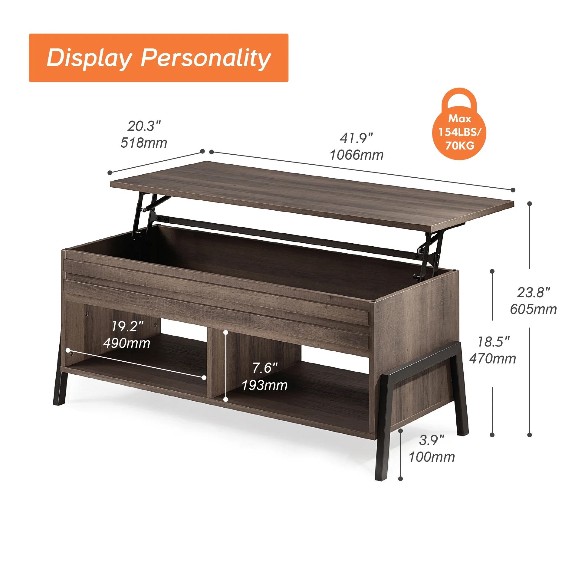 Wampat Mid-Century Modern Wood 42