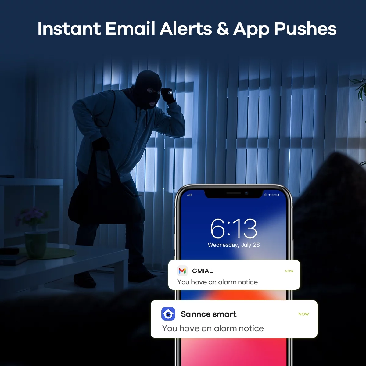 SANNCE 8 Channel 1080p 5-in-1 Security Camera System with 4pcs Wired Surveillance Cameras with 100 ft Night Vision，NO Hard Drive