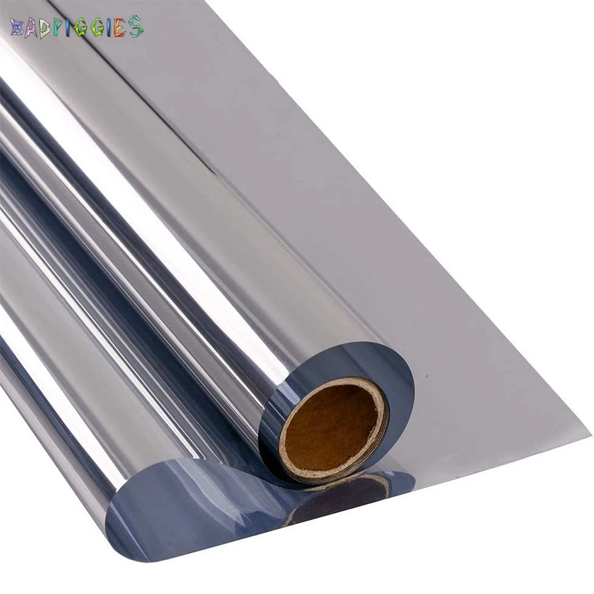 BadPiggies Window Film Daytime Privacy and Sun Control, Mirror Solar Reflective One Way Window Covering Film Tint Sticker (Silver)