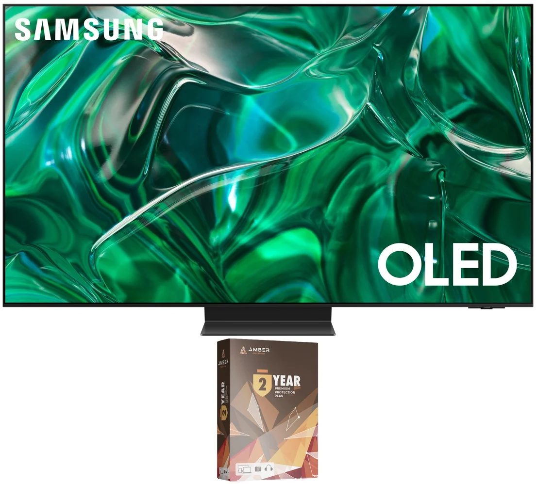 Samsung QN65S95CAFXZA 65 Inch Ultra Slim 4K Quantum HDR OLED Smart TV with an Additional 2 Year Extended Amber Protection (2023)