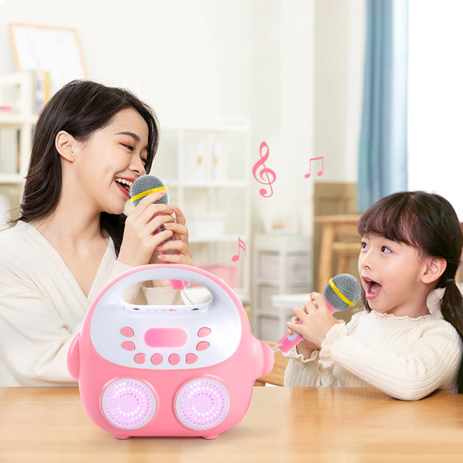 moobody Karaoke Machine with Microphone, Portable Singing Machine for Adults & Kids