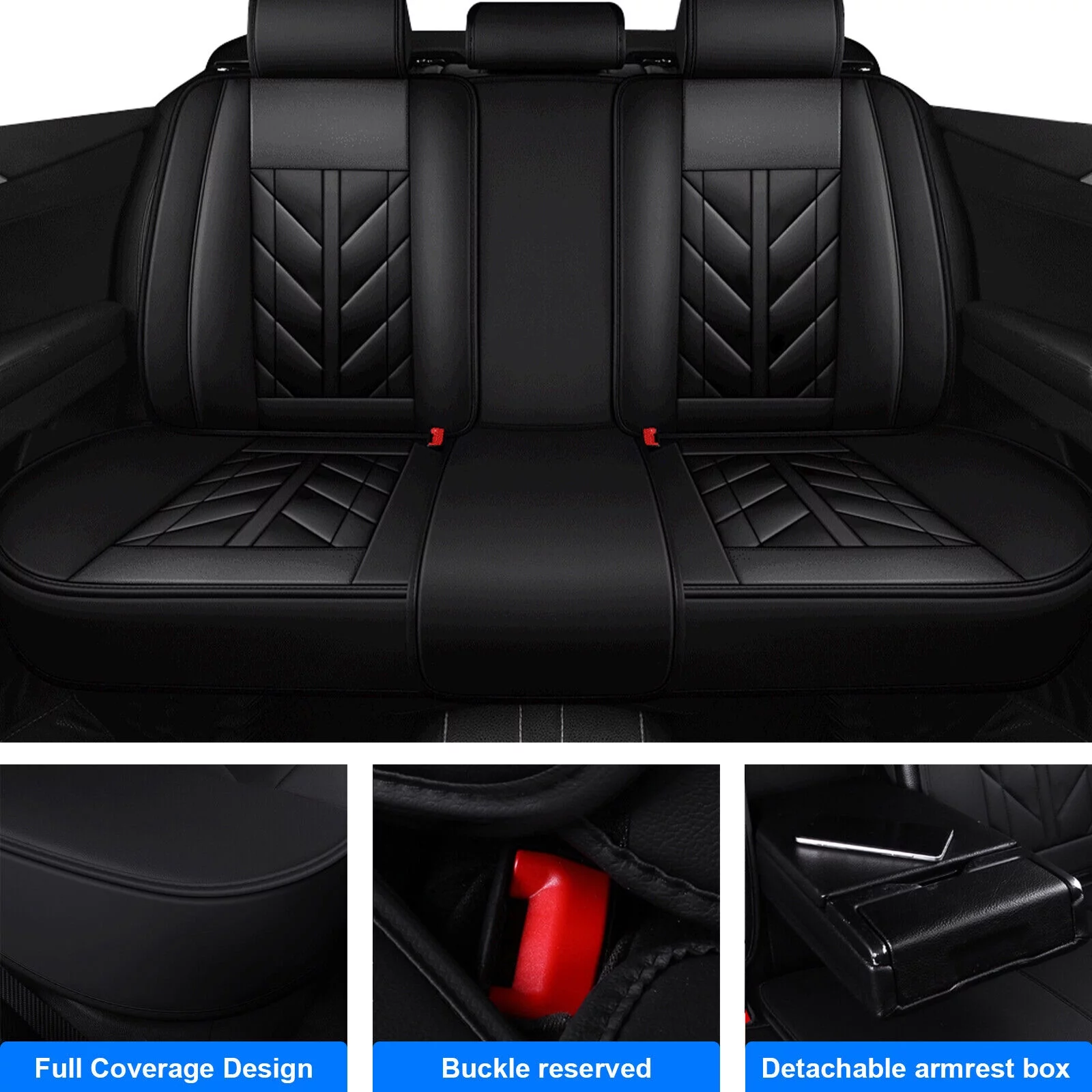 For Lexus Car Seat Cover 5 Seats, Premium Front+Rear Seat Full Set Protector, Cars SUV Automotive Interior Black