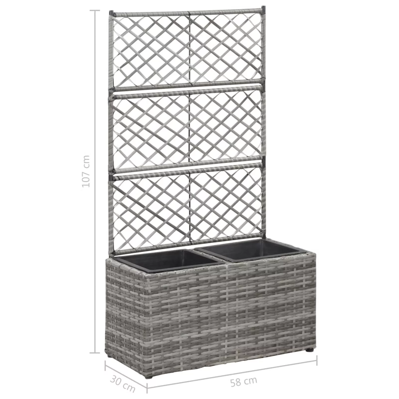 Aibecy Trellis Raised Bed with 2 Pots 22.8