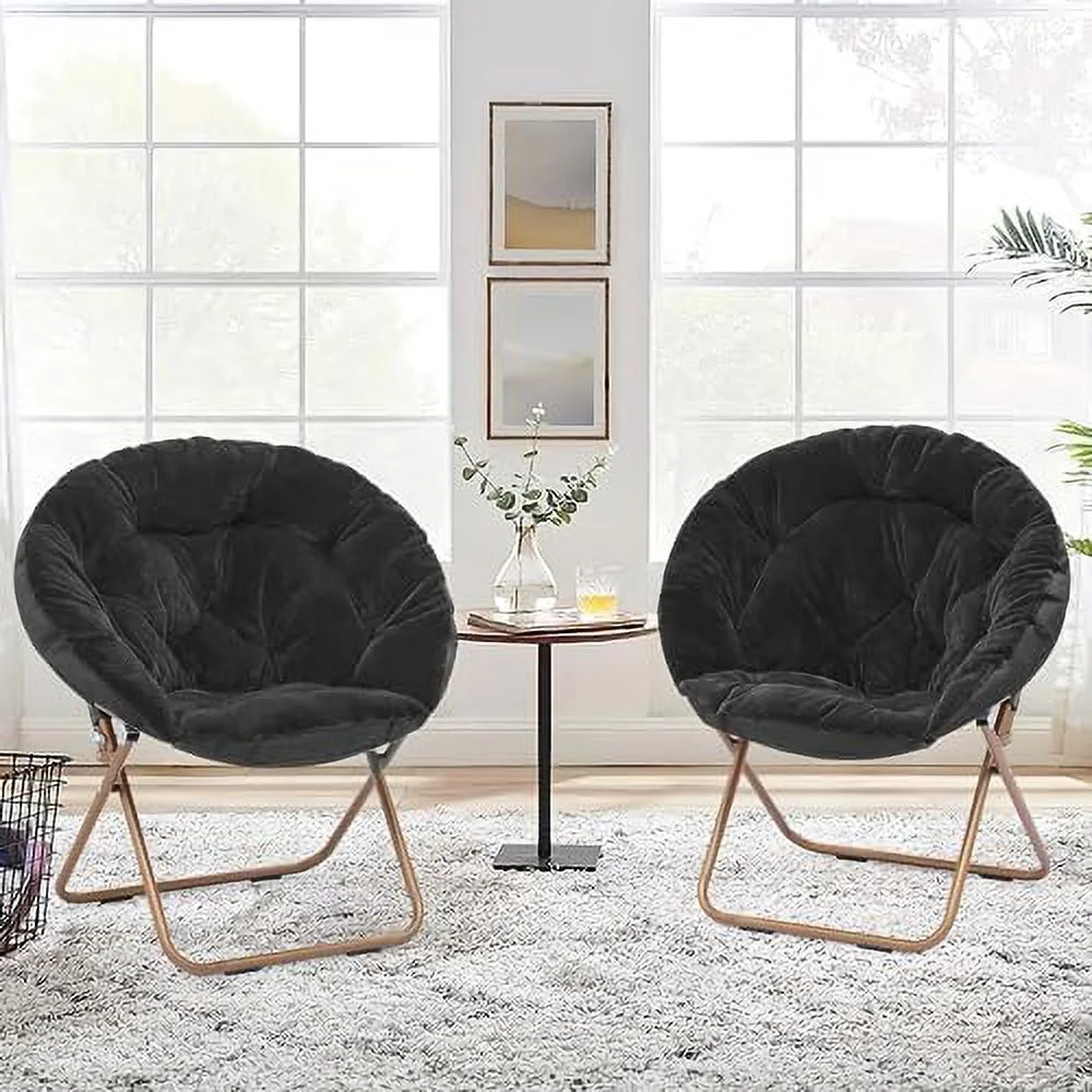 TJCGDTY Round Foldable Oversized  Saucer Chair for Adults Large Cozy Chair for Bedroom