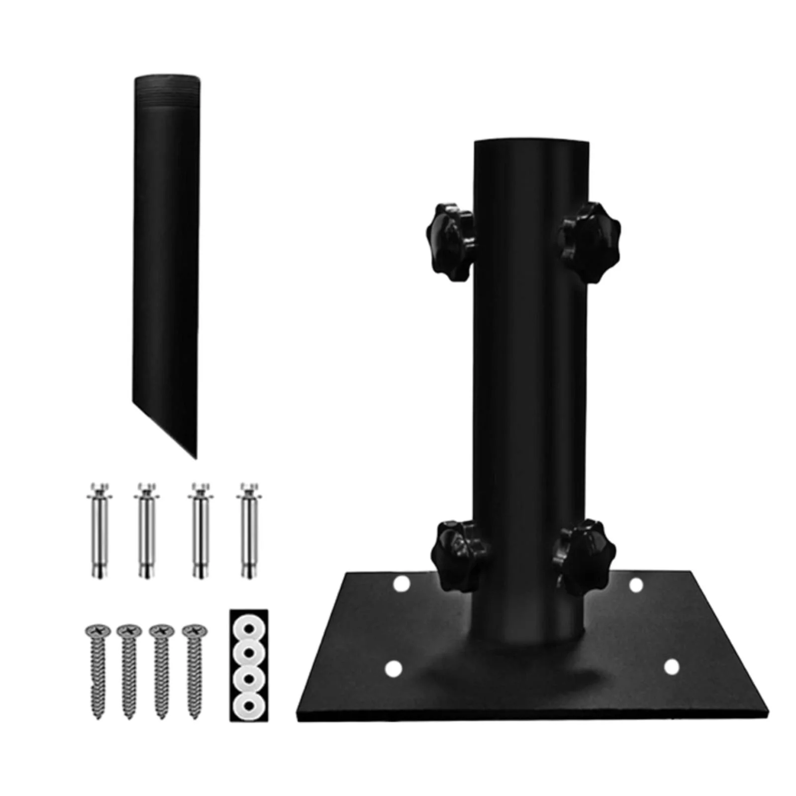 Outdoor Umbrella Base Stand Flagpole Brackets for Patios Picnic Tables Decks