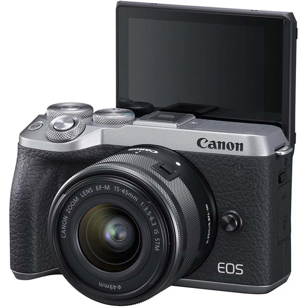 Canon EOS M6 Mark II Mirrorless Digital Camera w/ 15-45mm Lens (Silver)