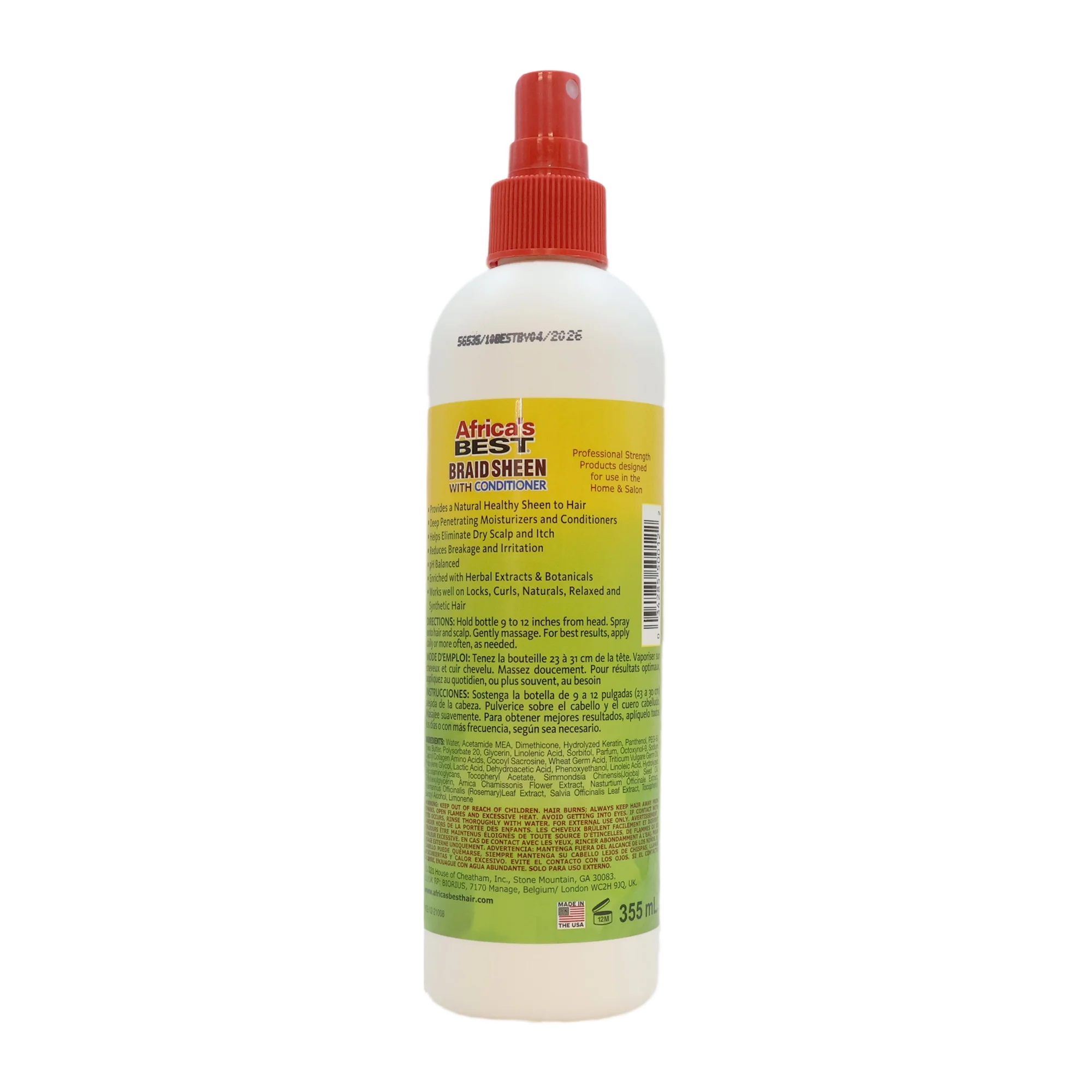 Africa's Best Braid Sheen Spray, 12 Oz.
