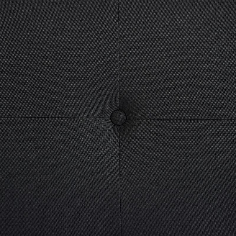 Serta Sloan Dream Lift Convertible Sofa in Tufted Black Fabric