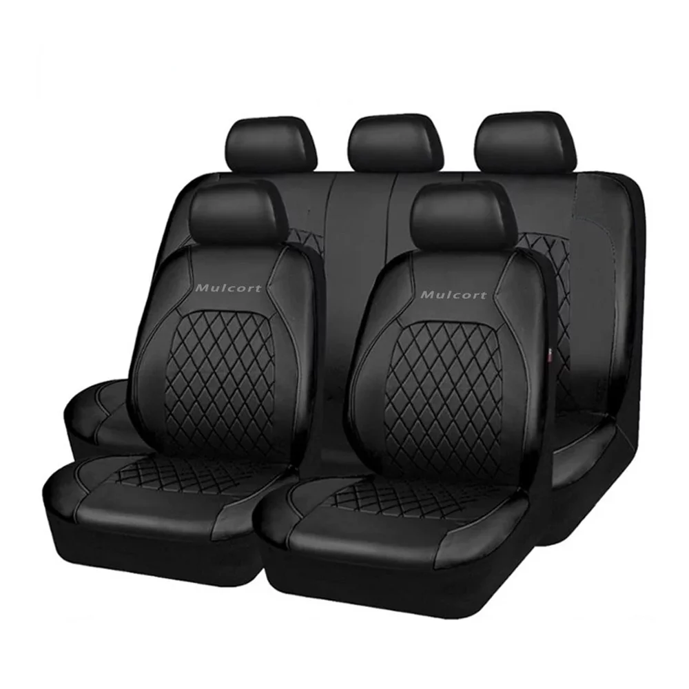 Shinysix Car seat cover,Interior Car SUV Seat Set Interior Seat Cover PU Leather Universal Pieces Car Seat Leather Universal Seat Car SUV Vehicle Set Interior Car 9 Pieces Car