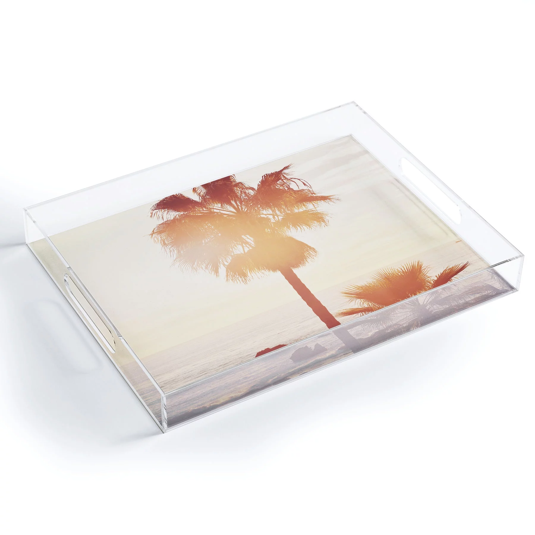 Society6 Bree Madden Sunray Palms Medium Acrylic Tray