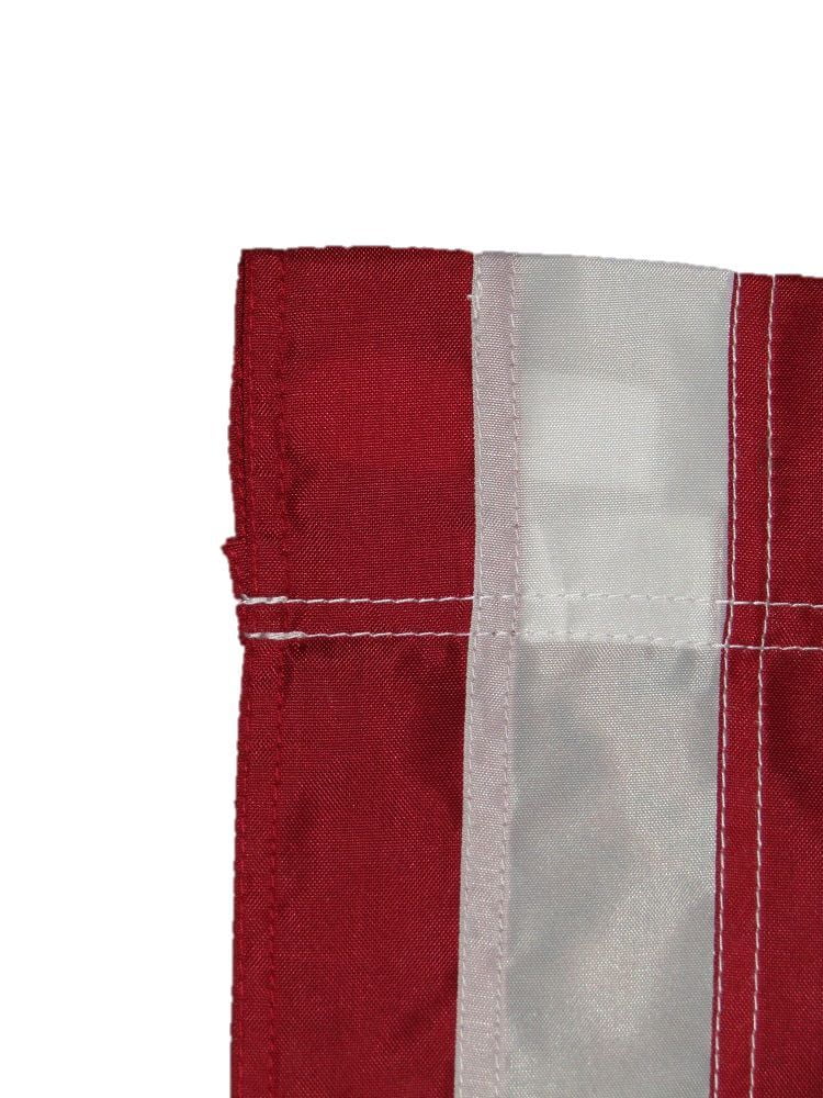 2x3 Embroidered USA American Pole Sleeve 210D Sewn Nylon Flag 2'x3' (USA MADE)