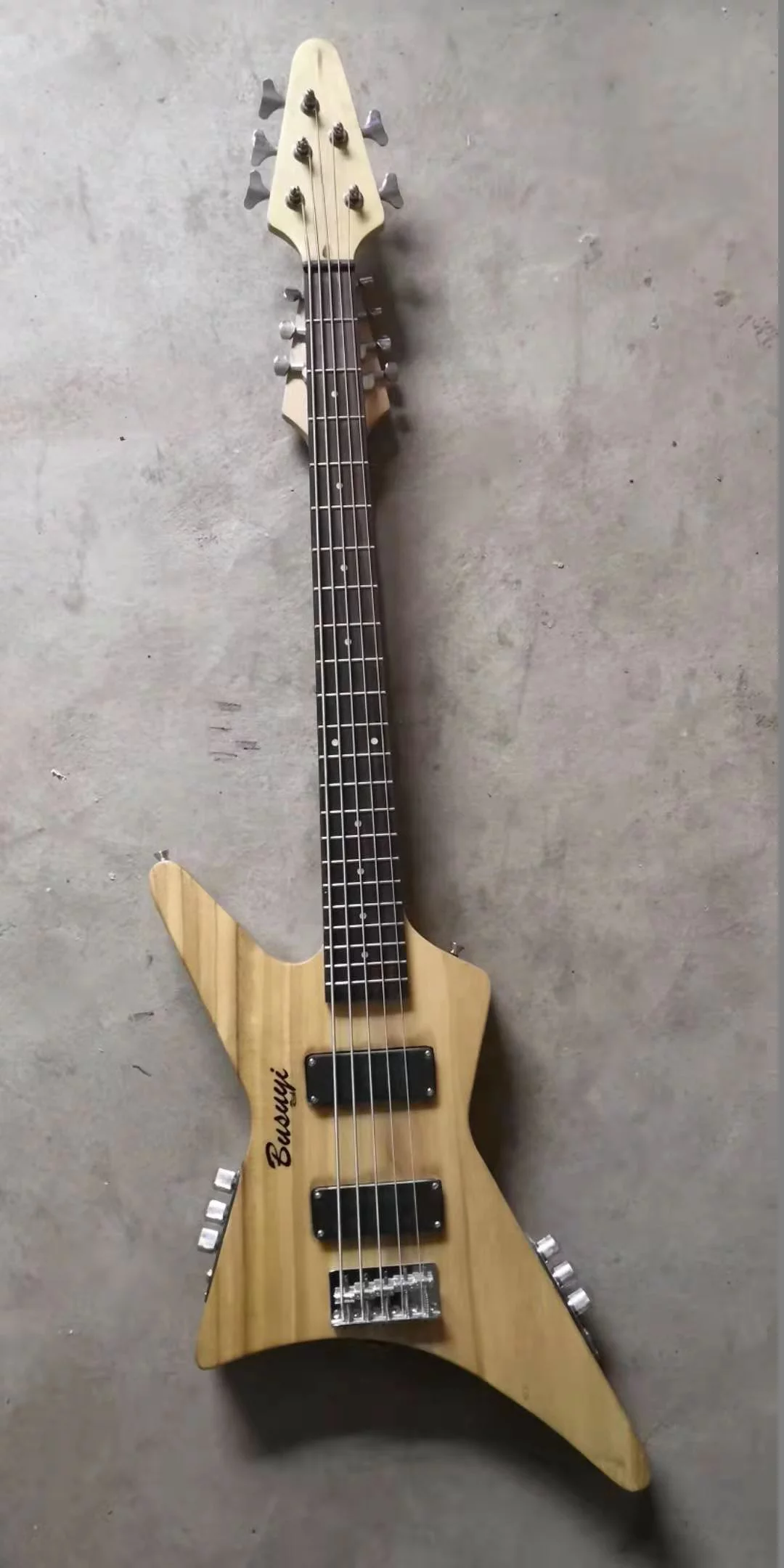 5 String Bass/ 7 String Lead Double Neck Busuyi Guitar Right (Natural) All levels