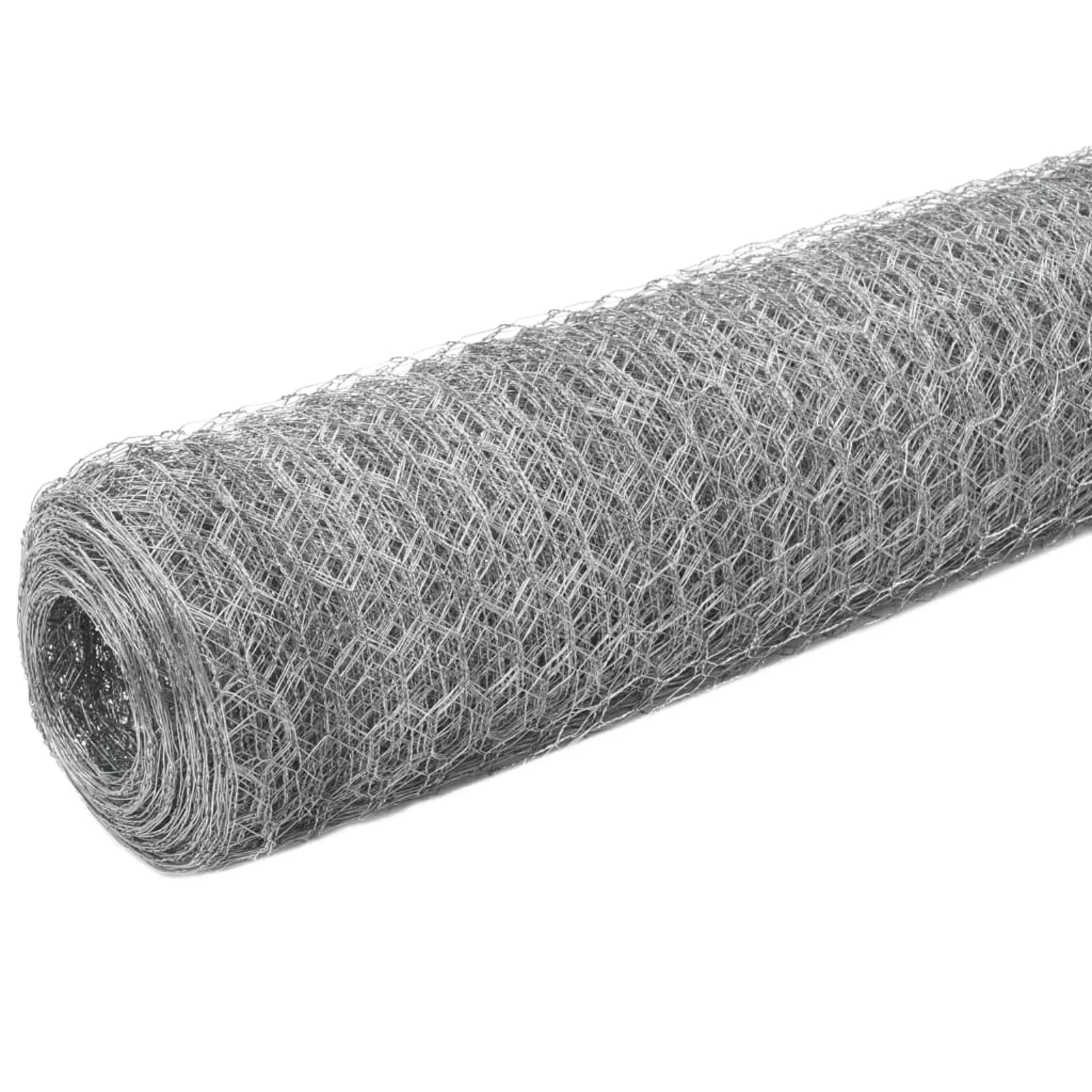 Dcenta Chicken Wire Fence Galvanized Steel 82'x3.9' Silver