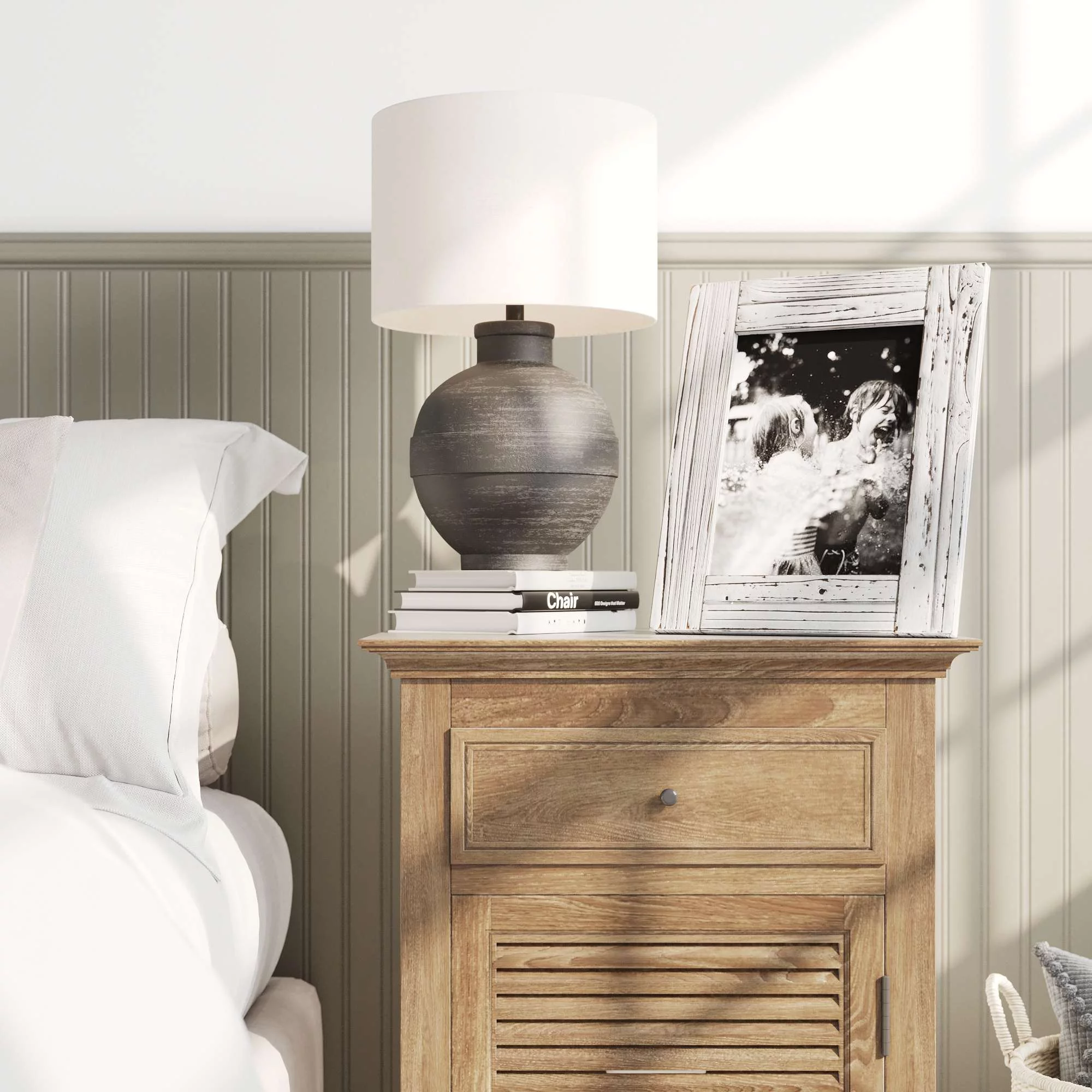 Barnyard Designs 8x10 Rustic Picture Frame Distressed Wood Picture Frame, Farmhouse Picture Frame, Rustic Frames, Tabletop Wall Hanging Farmhouse Frame, Rustic White, Set of 2