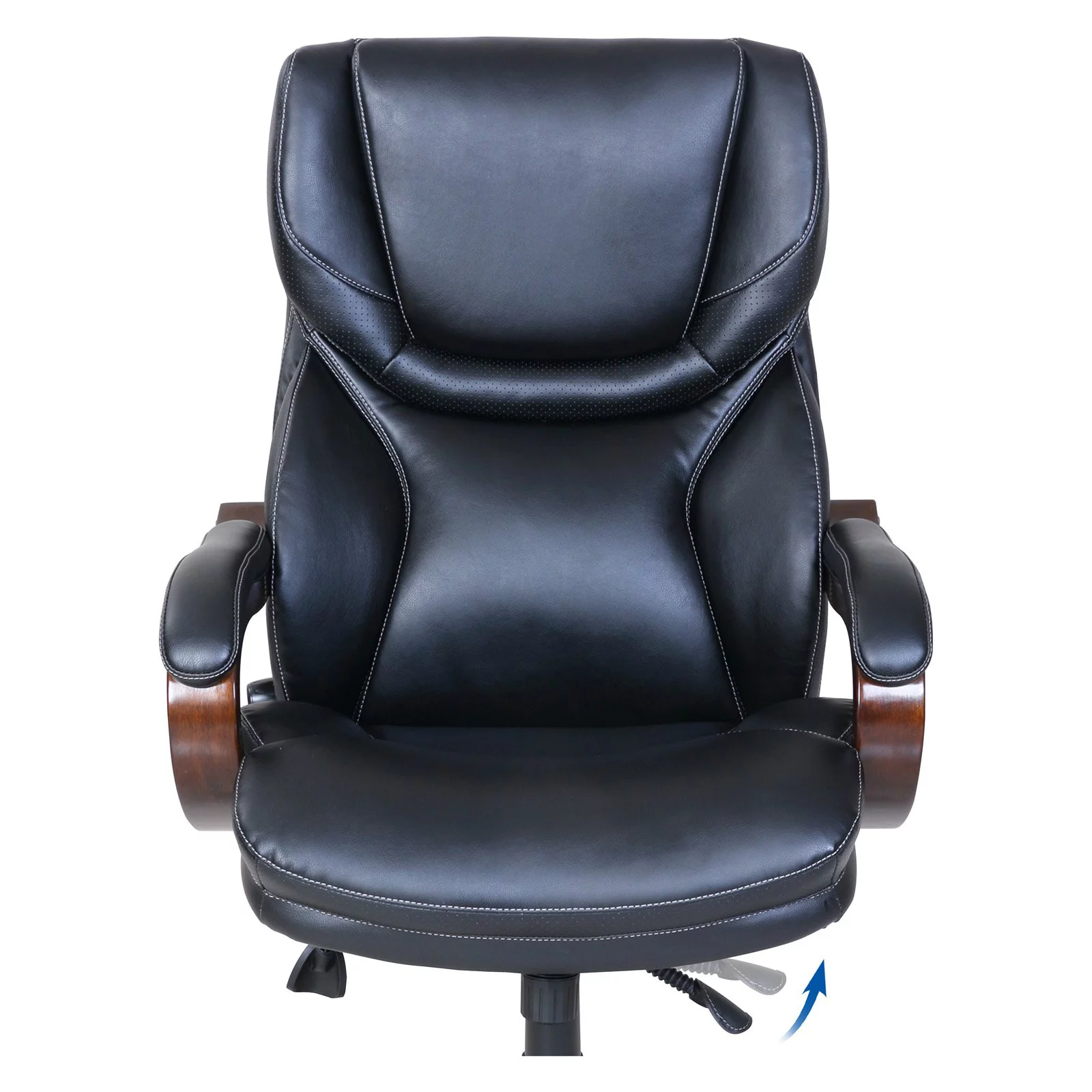 Serta Adjustable Height Eco-Leather Executive Office Chair - Black