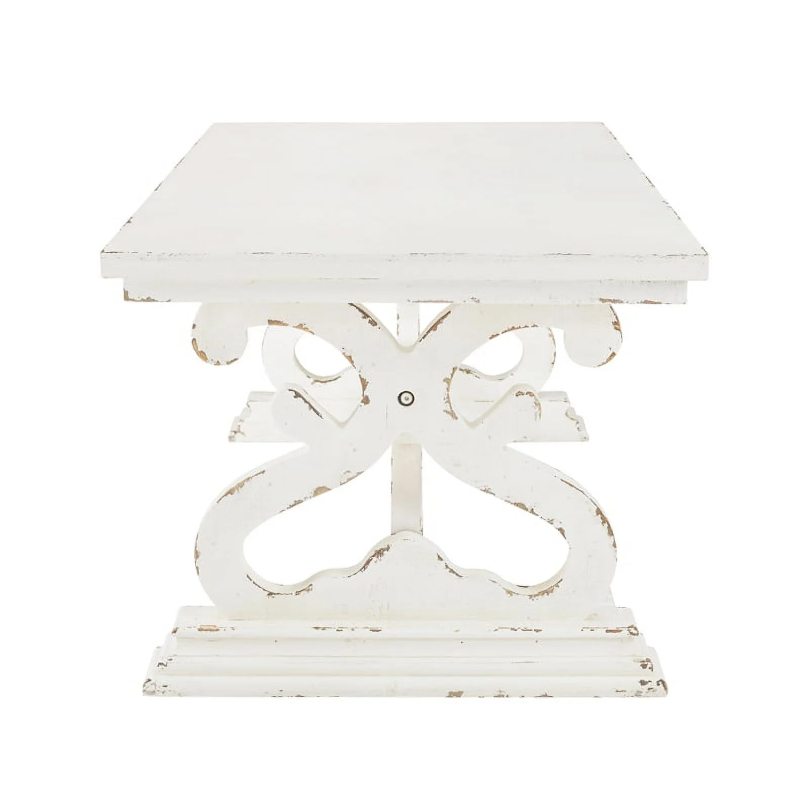 Home Square 2-Piece Set with Coffee Table and End Table in White