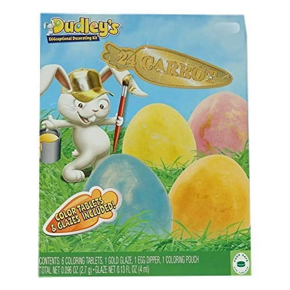 Easter Egg Dye Bundle - 24 Carrots Dye Kit w/ Bunny Egg Dipper Tong