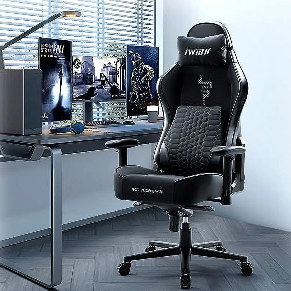 ZFGSUIJN Gaming Chair - Office Chair Gamer Chair for Adults  Ergonomic Racing Style Computer Chair with Lumbar Support  High Back Executive Swivel Rolling Desk Chair  Height Adjustable (B