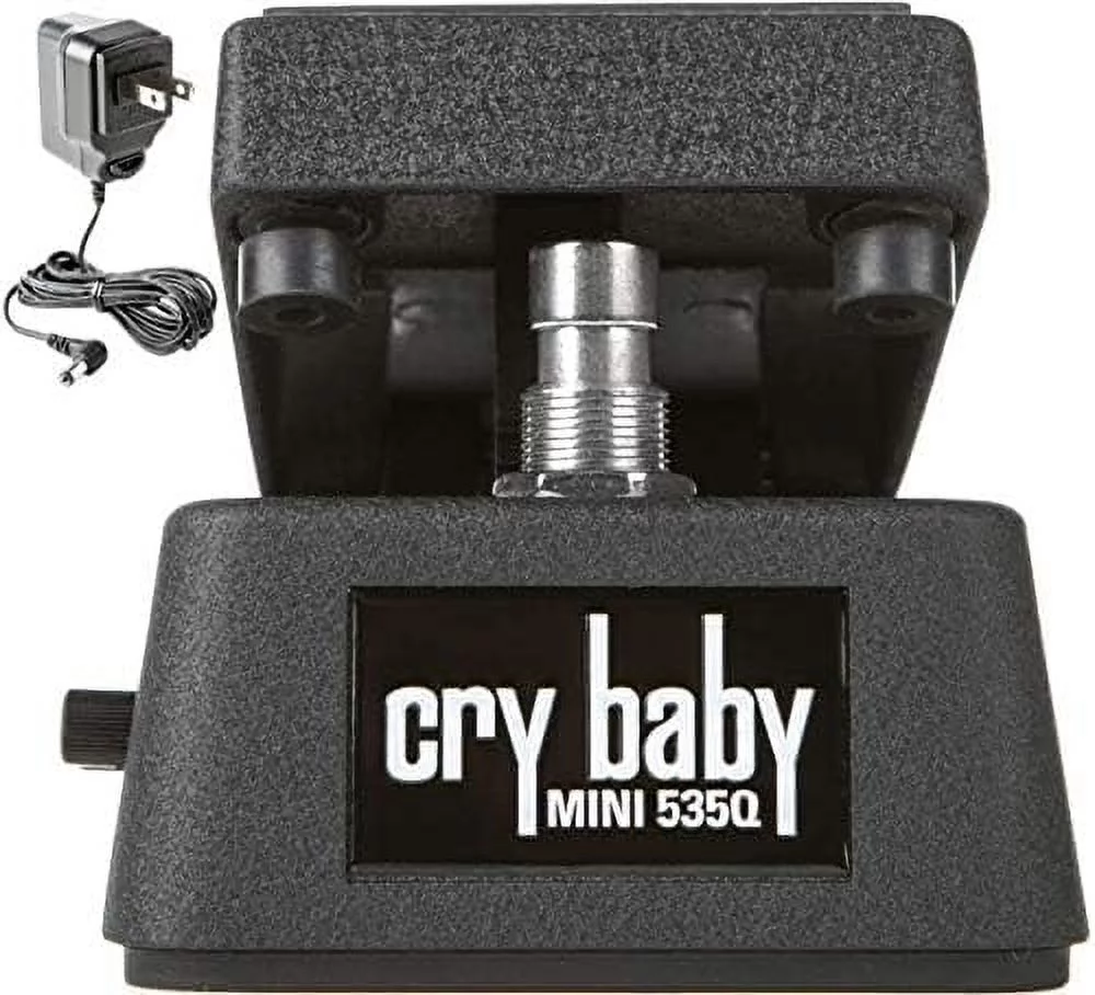 Dunlop CBM535Q Cry Baby Q Mini Wah Effects Pedal Bundle With Dunlop ECB-003 9-Volt Adapter