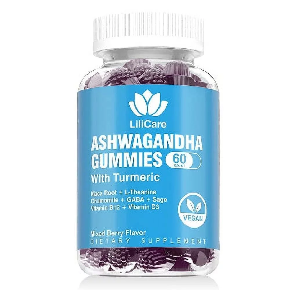Ashwagandha Gummies 2000mg Organic Root Extract Supplement for Women & Men