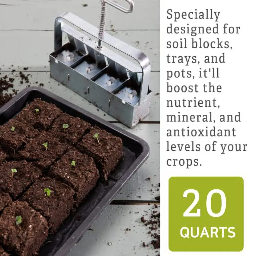 Fort Vee - Organic Potting Soil Mix | High-Nutrient Compost-Based Potting Soil for Indoor & Outdoor Container Seed Starting, Plants & Vegetables Organic Gardening | 20 Quarts