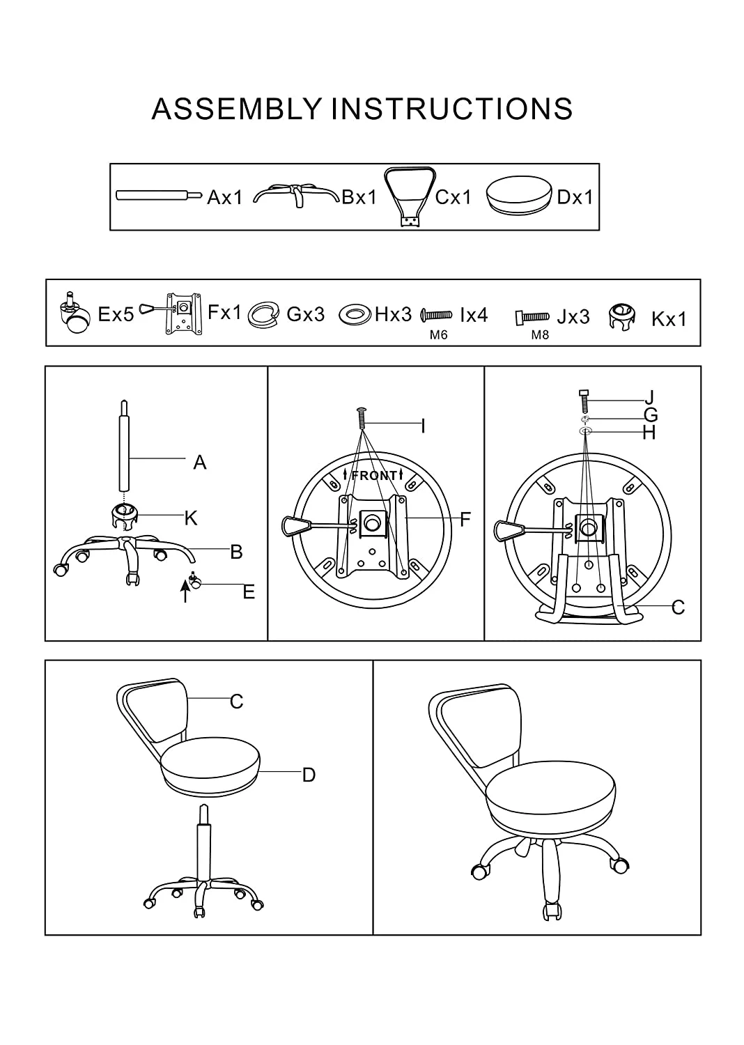 Dayton Pedicure Stool (Coffee) Pneumatic, Adjustable Height, Perfect For Nail Salon, Pedicure Spa