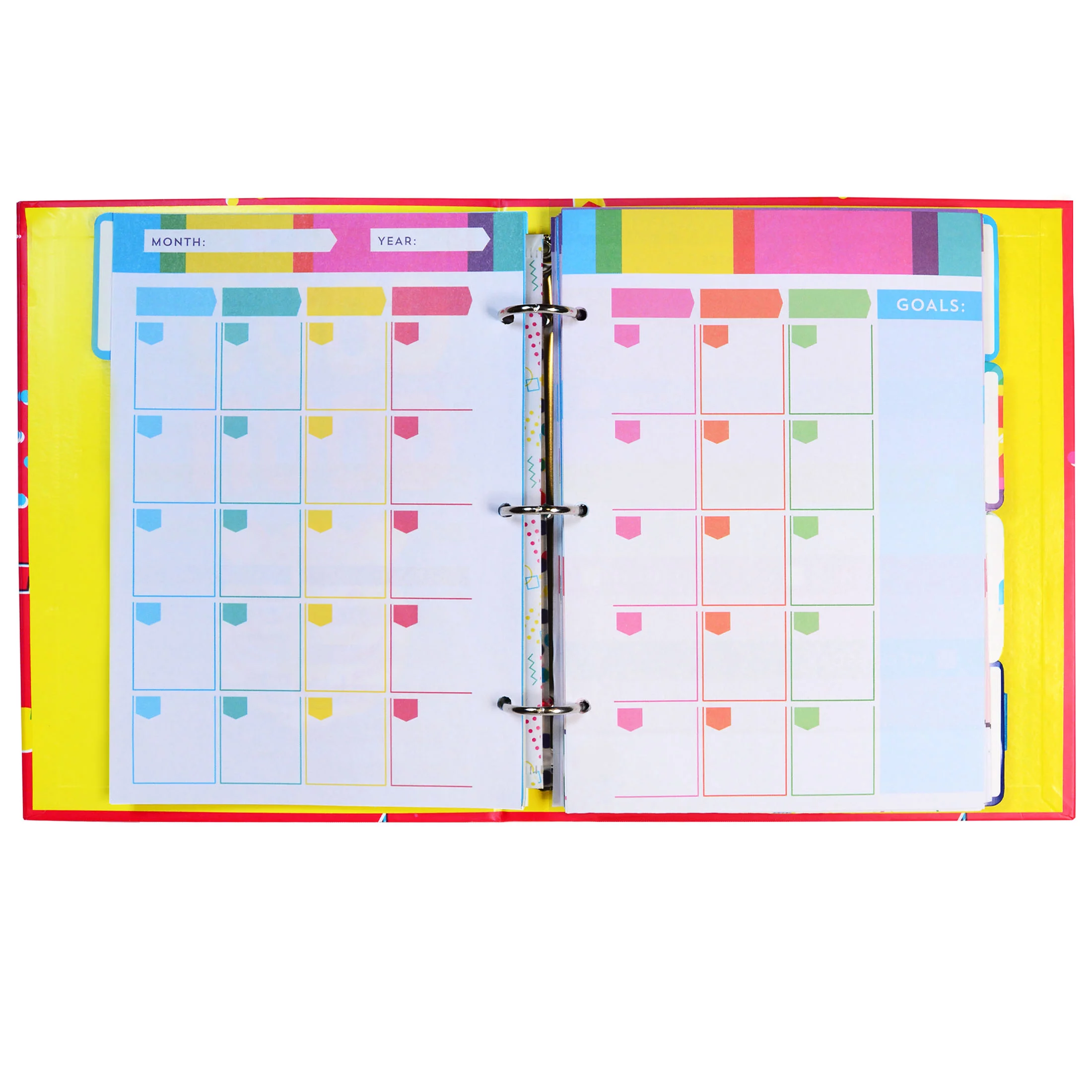 Pen + Gear Mini 3-Ring Binder Undated Planner with Bookmark Ruler, Sticky Notes, and Pencil Pouch