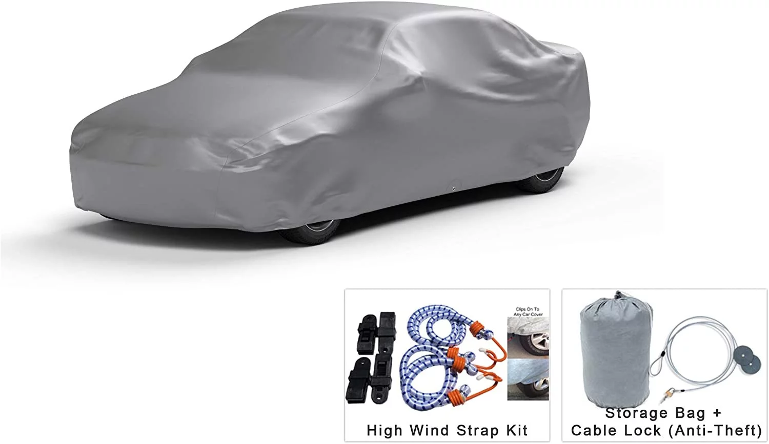 Platinum Shield Weatherproof Car Cover Compatible with 2006 Ferrari F430 Coupe 2 Door - Outdoor/Indoor - Protect Water, Snow, Sun - Fleece Lining - Free Cable Lock, Storage Bag & Wind Straps