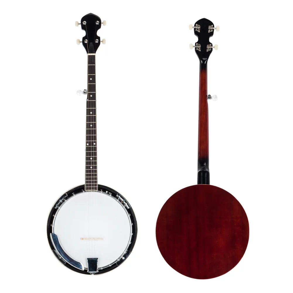 Zimtown 5 String Banjo with 24 Brackets | Closed Back and Geared 5th Tuner