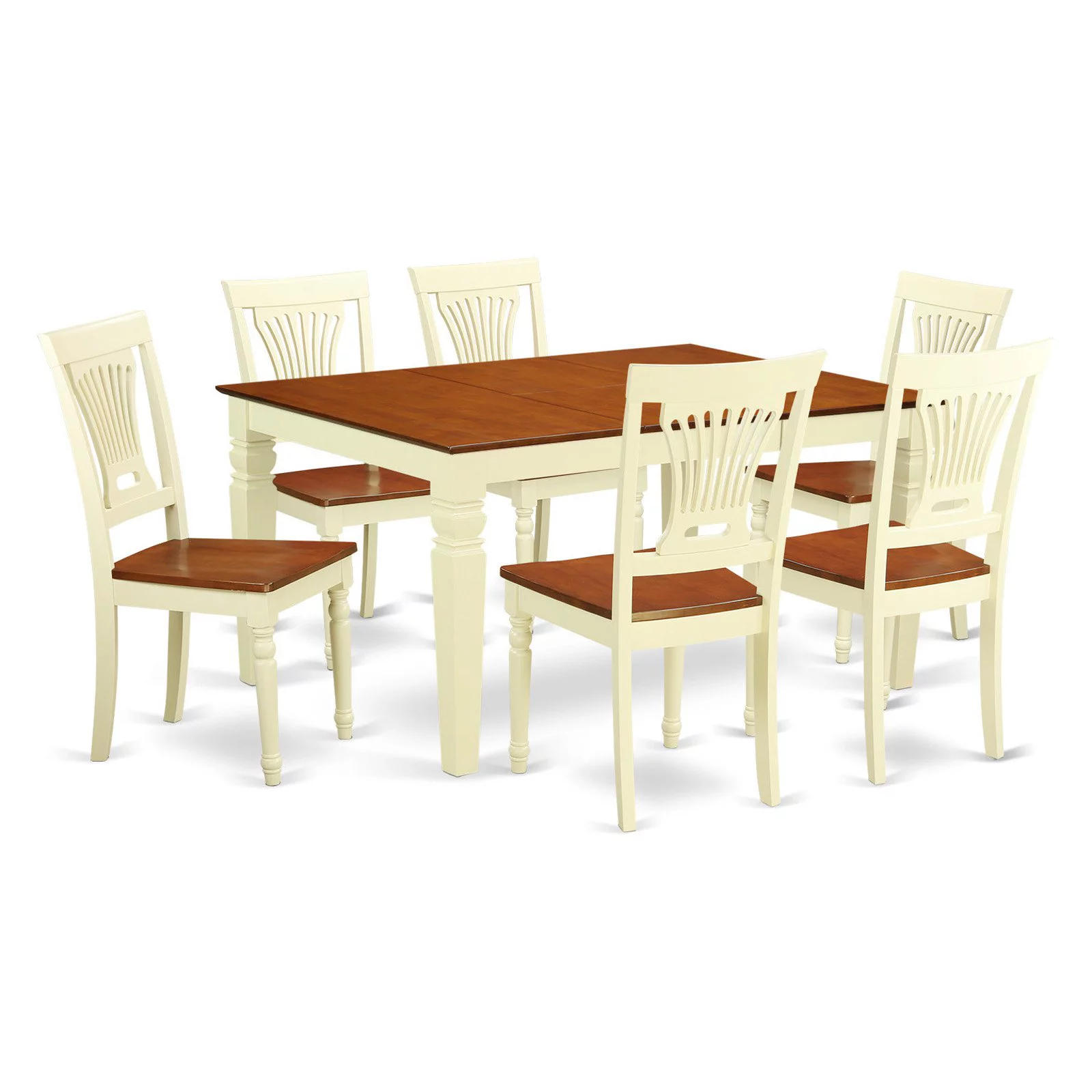 East West Furniture Weston 7 Piece Empire Dining Table Set