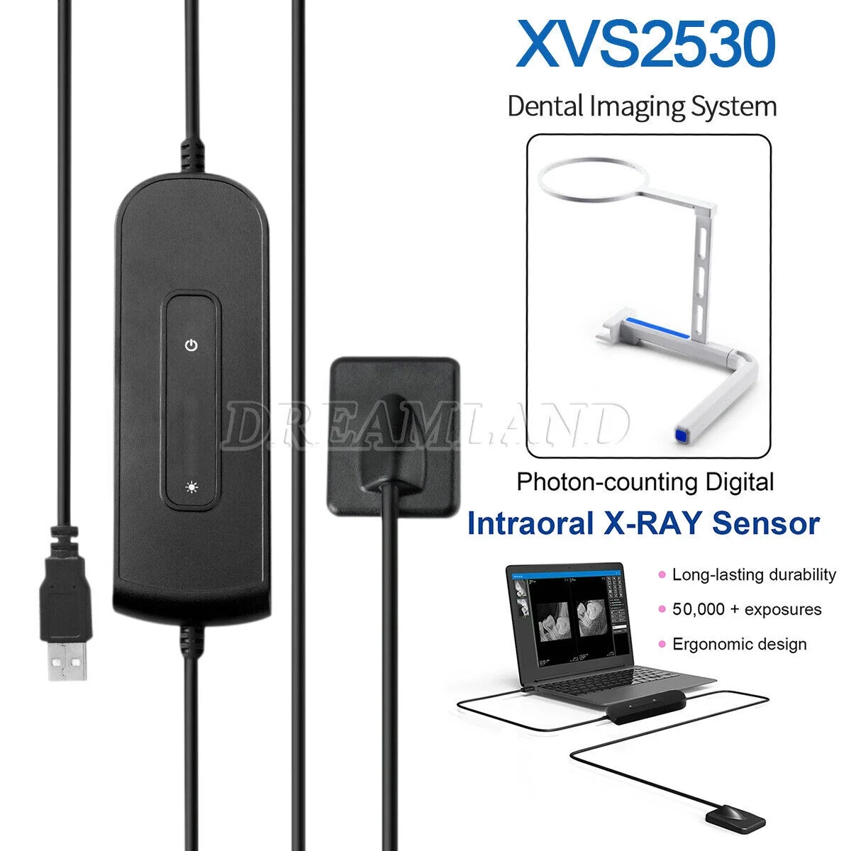 Dental Sensor Digital Image System RVG X-Ray Sensor USB Size 1.5 Software