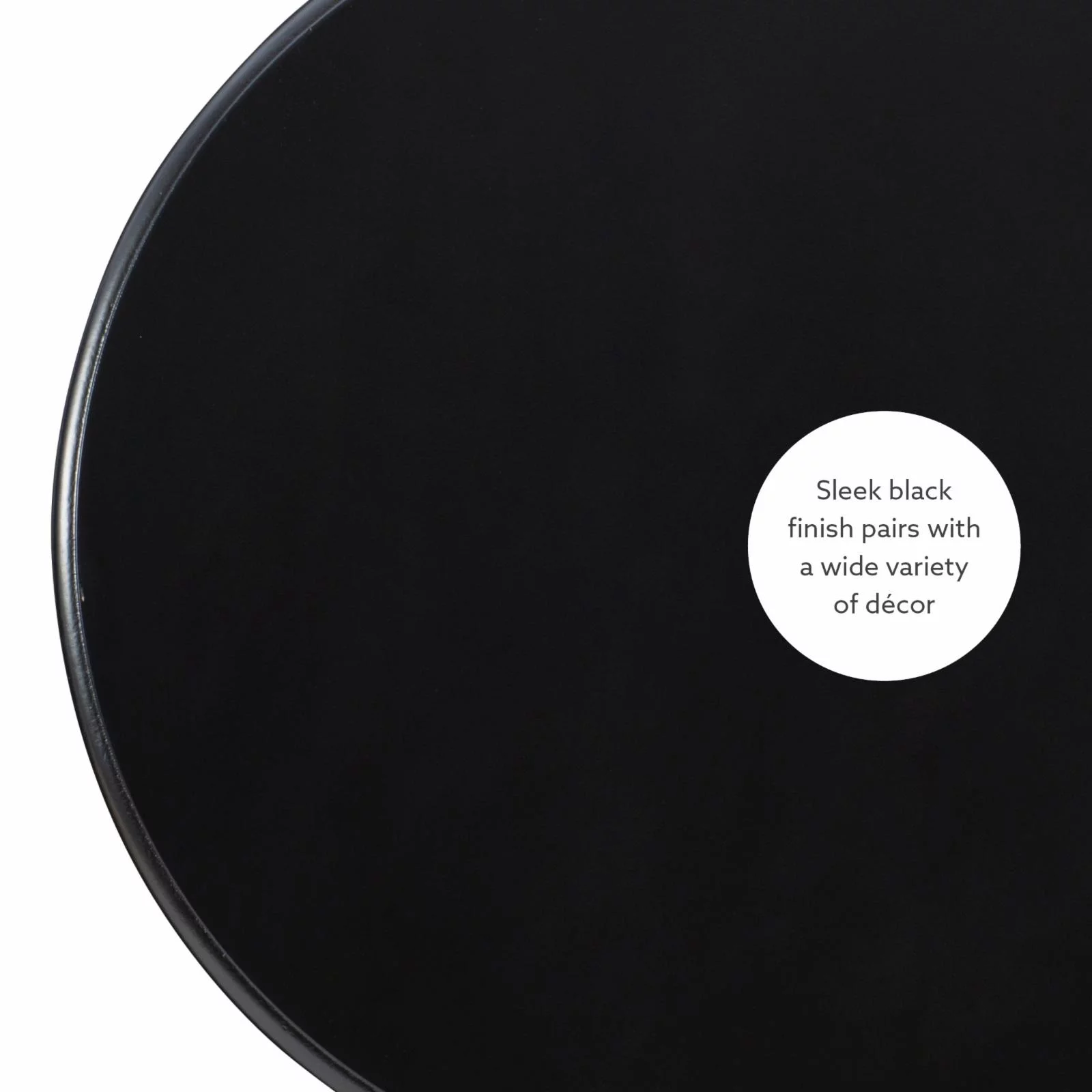 Powell Adeline Round Side Table - Black