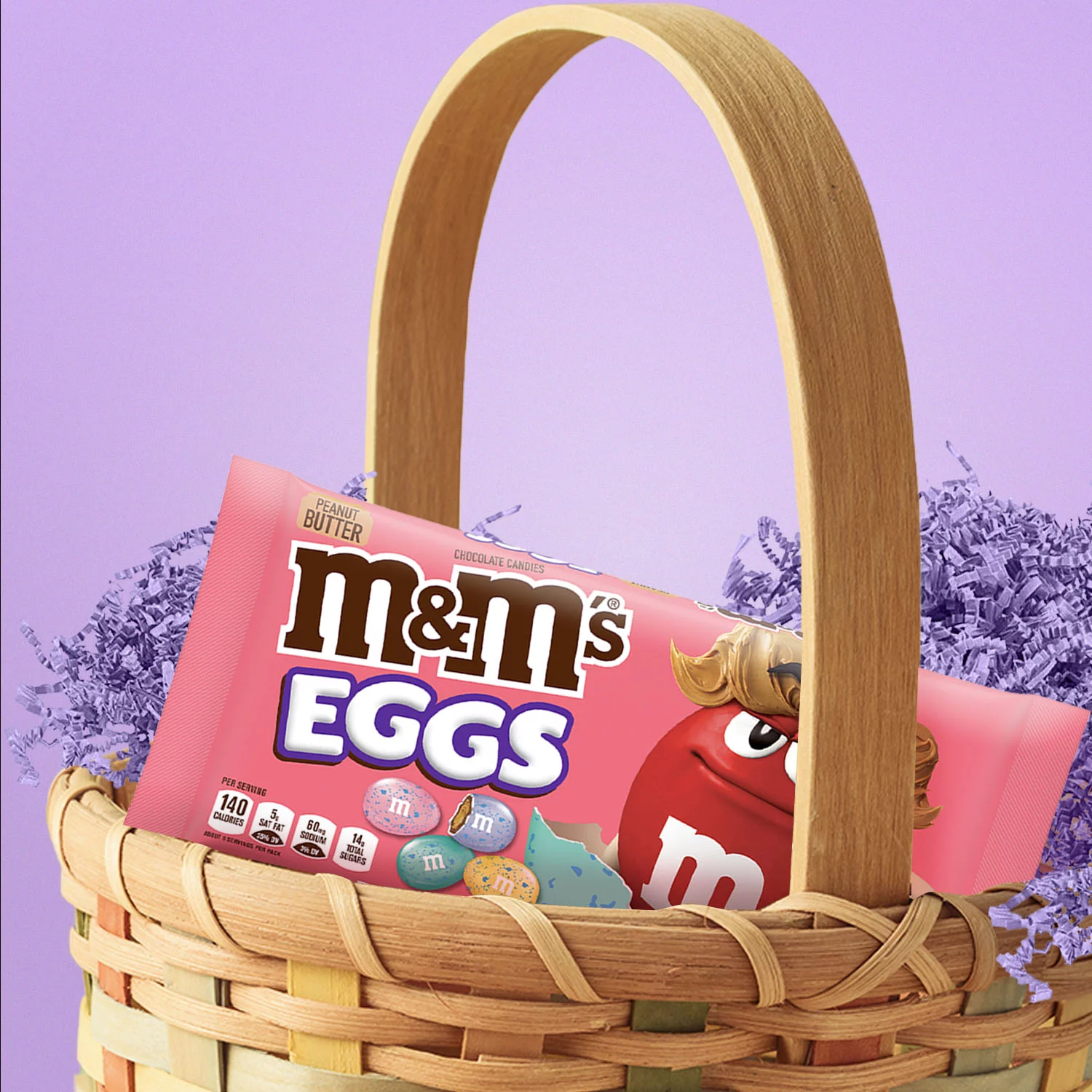 M&M's Peanut Butter Easter Milk Chocolate Easter Egg Candy - 9.2 oz