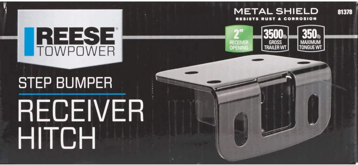 Reese Towpower 81378 Class II Step Bumper Receiver Hitch, Black