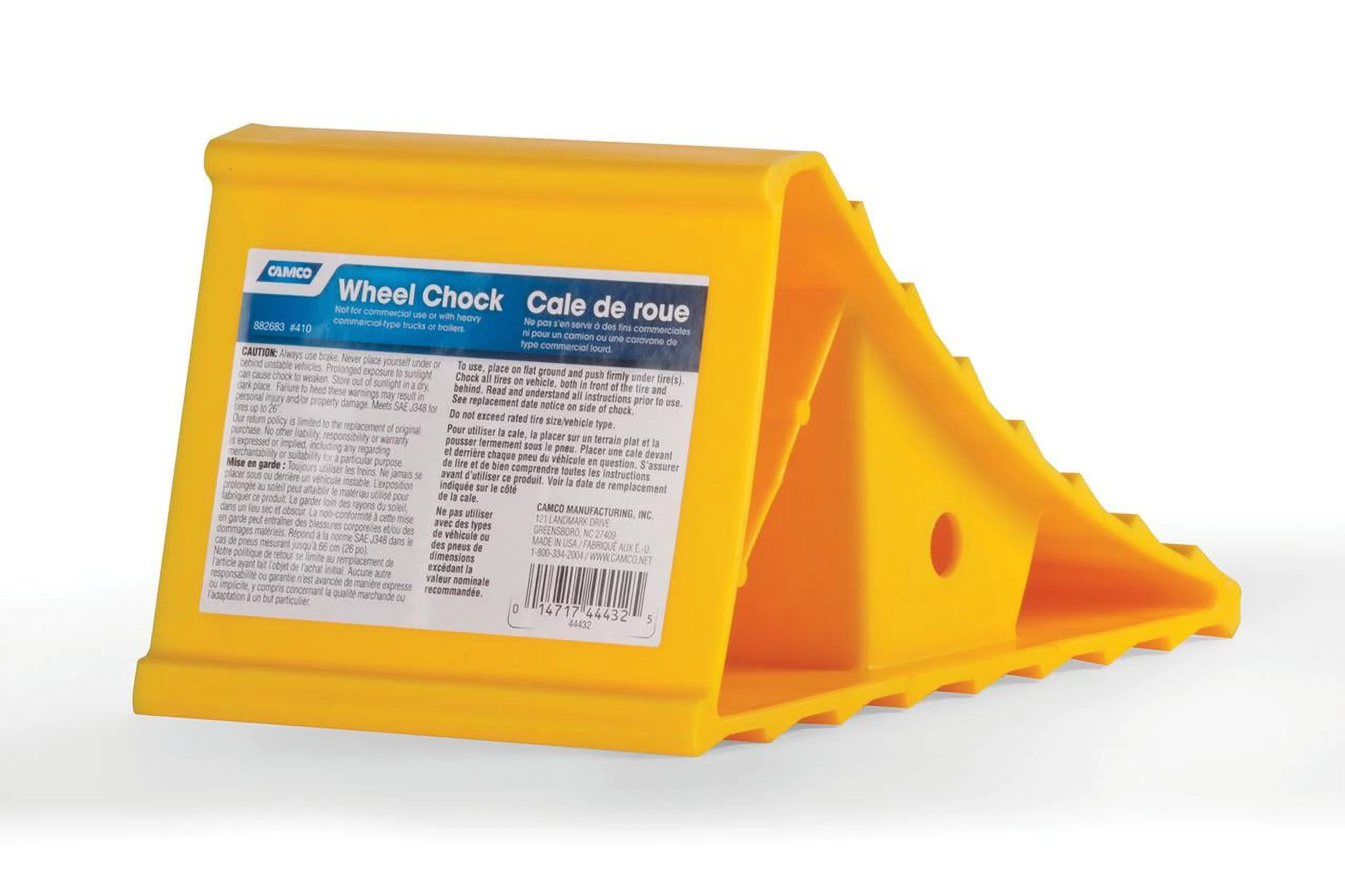 Camco Wheel Chock Without Rope, Helps Keep Your Trailer or RV In Place (Pack of