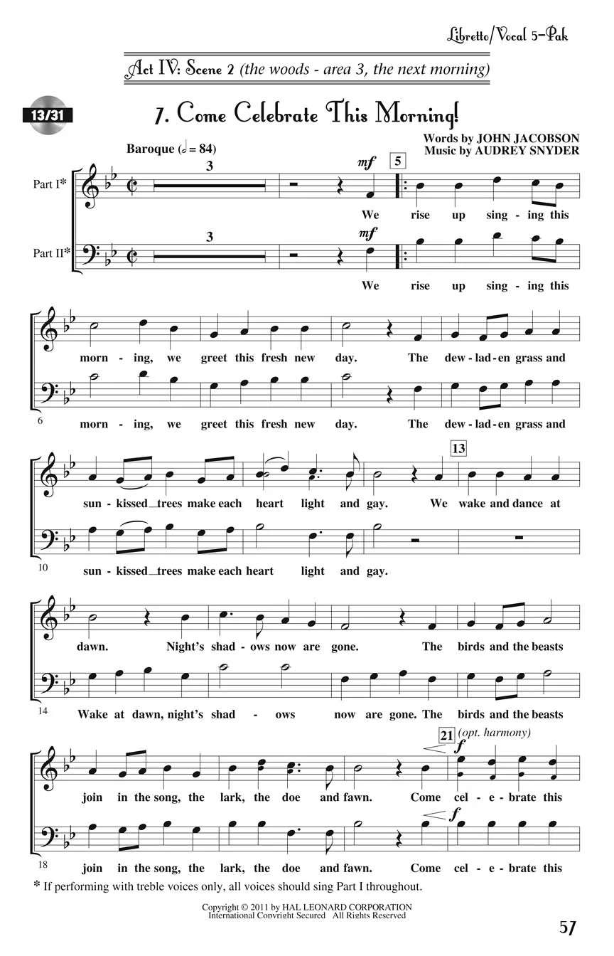 Hal Leonard A Midsummer Night's Dream (Musical Adaptation