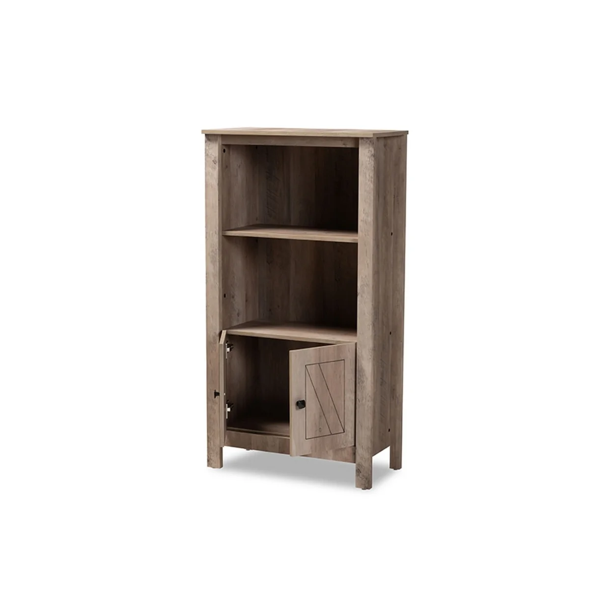 Derek Modern and Contemporary Transitional Natural Oak Finished Wood 3-Tier Bookcase