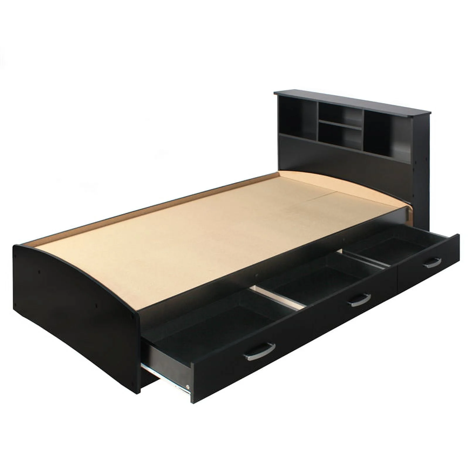 Home Square 3-Piece Set with Queen Captains Bed Armoire & 2-Drawer Nightstand