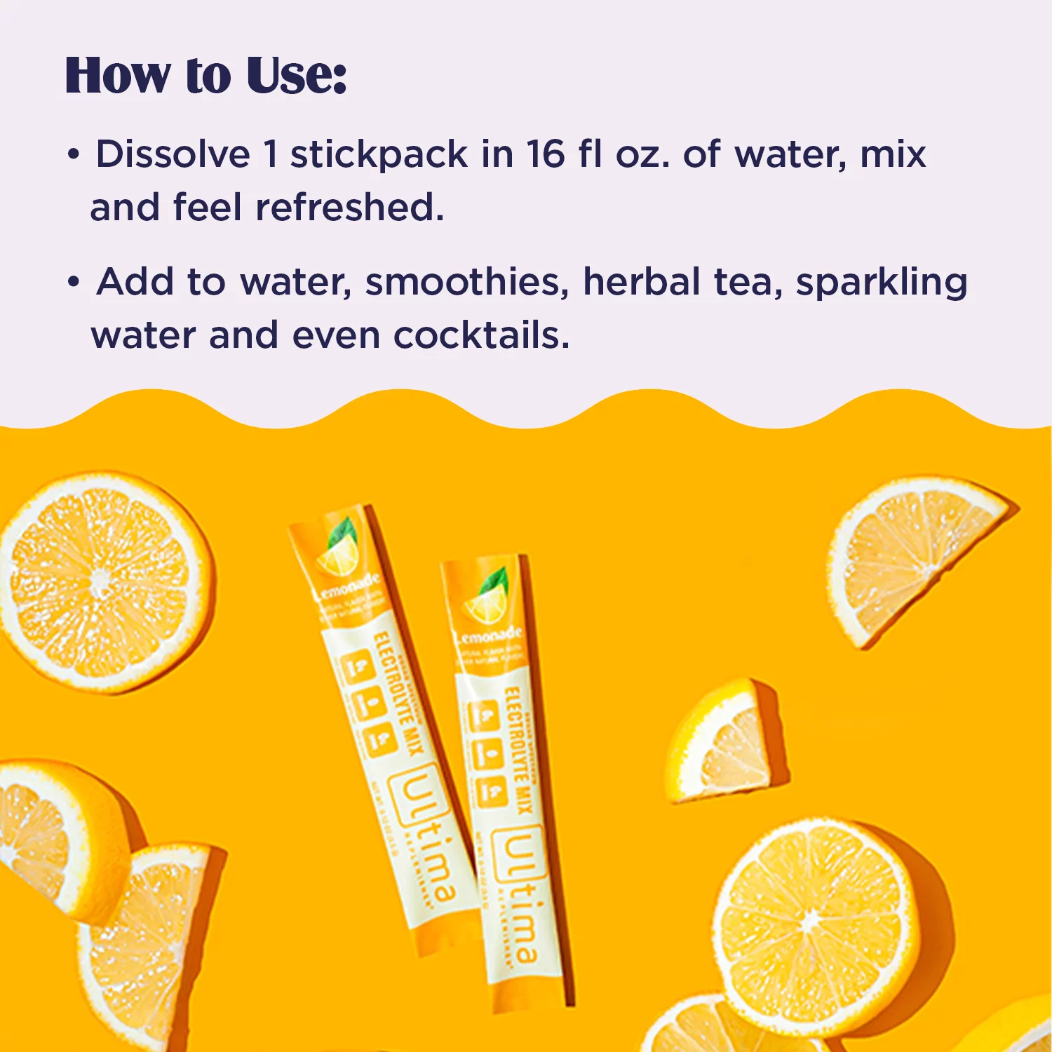 Ultima Replenisher Electrolyte Powder, Sugar Free Hydration Packets, Lemonade, 10 Stickpacks