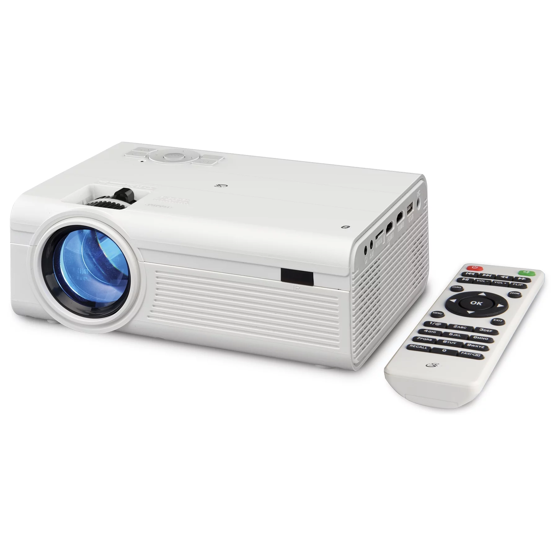 1080p USB Mini Projector in White