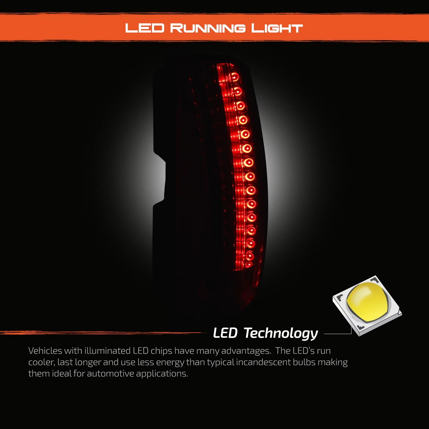 AKKON - Fits 2007-2014 Cadillac Escalade ESV SUV LED Chrome Red Tail Lights Brake Lamp Pair Driver Left+Passenger Right