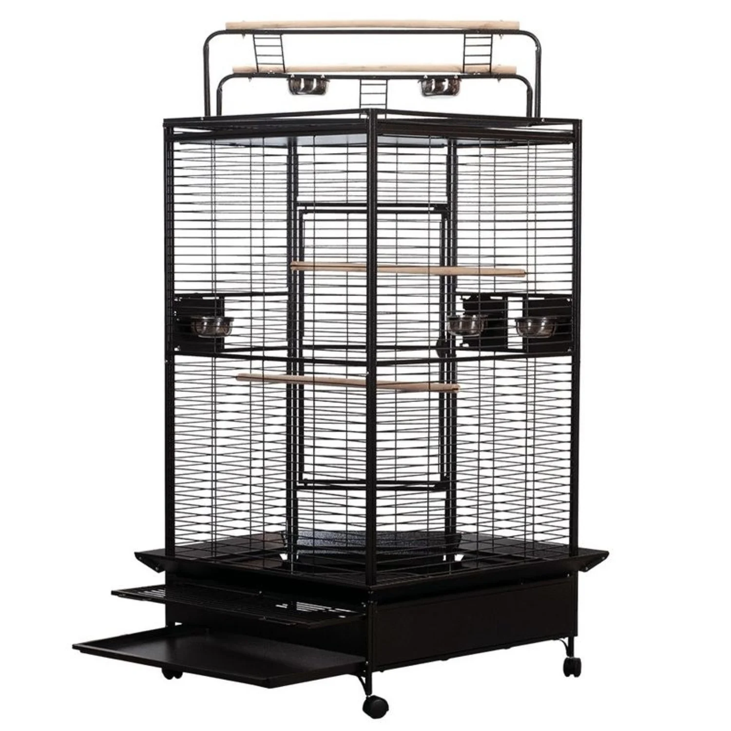 CC3232 Black Large Corner Bird Cage, by A&E Cage Compamy