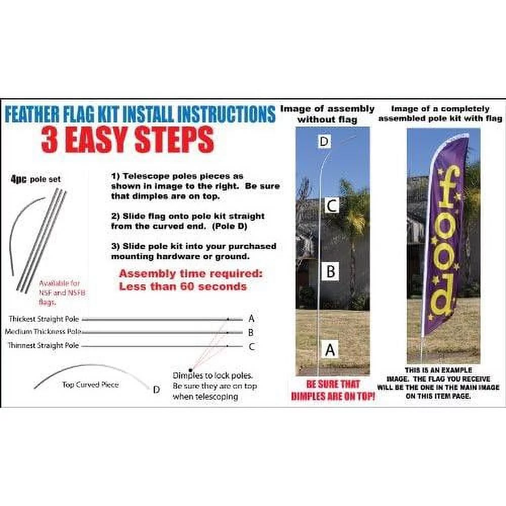 Tune Up Auto Repair Shop Advertising Feather Banner Swooper Flag Sign With 15 Foot Flag Pole Kit And Ground Stake, Red And Yellow