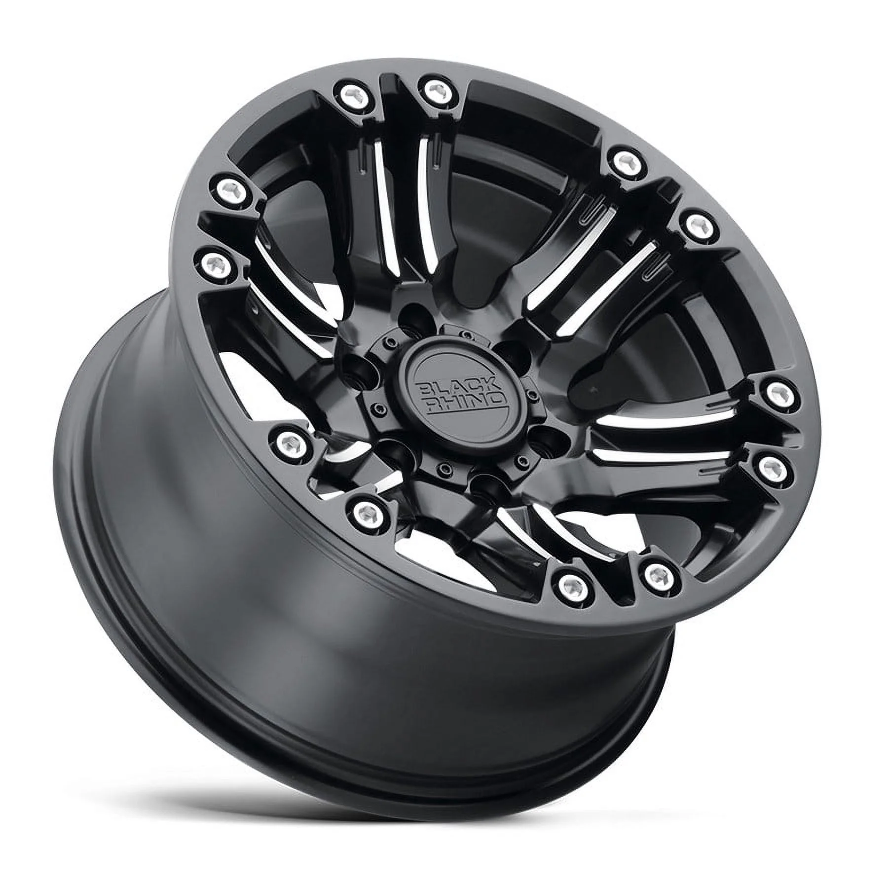 Black Rhino Cast Aluminum Rim BRASG 17X8.5 5X5.0 M-BLK-MCH -18MM, 1785ASG-85127M71